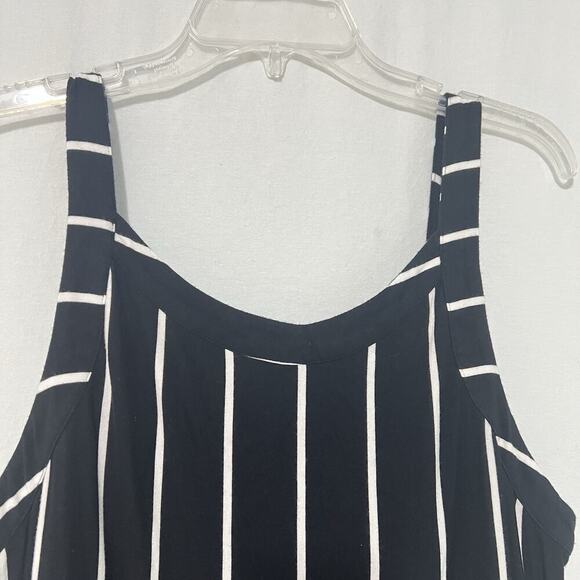 SOMA Super Soft Maxi Bra Dress Striped Size XL Black White Resort Wear Stretch - Picture 2 of 12